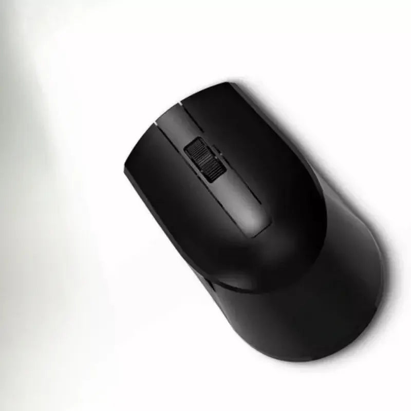 Compact Wireless Optical Mouse with USB Receiver and Ambidextrous Shape