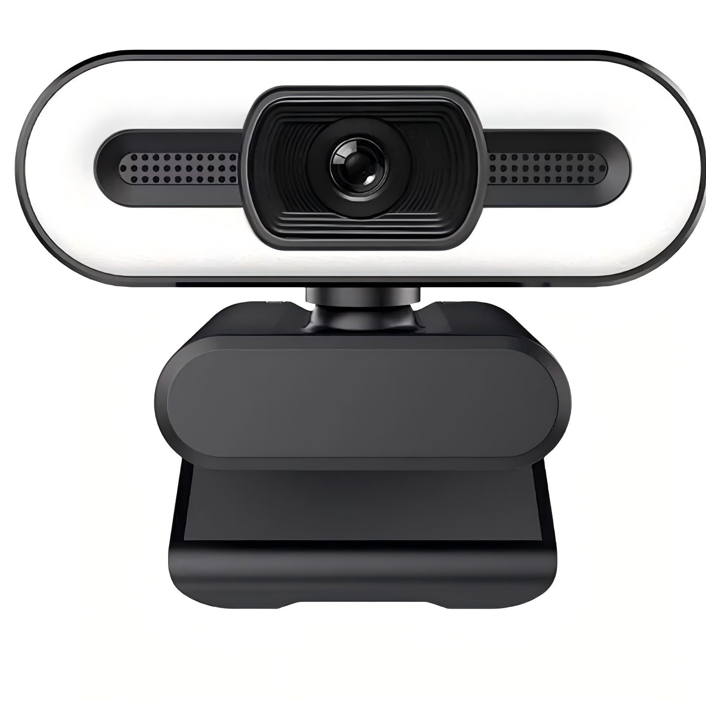 2K HD Webcam with Integrated Ring Light and Auto-Focus Lens
