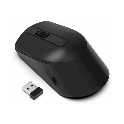 Compact Wireless Optical Mouse with USB Receiver and Ambidextrous Shape