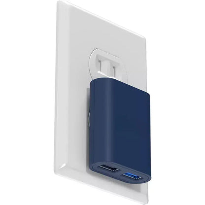 Slim Dual-Port USB Wall Charger with Space-Saving Foldable Plug